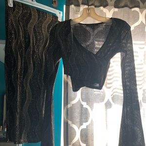 Skirt with crop top set